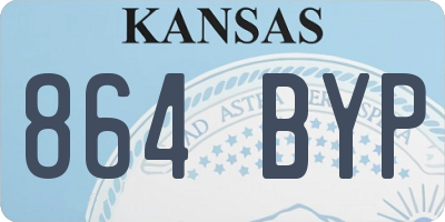 KS license plate 864BYP
