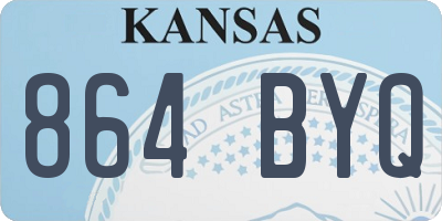 KS license plate 864BYQ