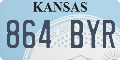KS license plate 864BYR