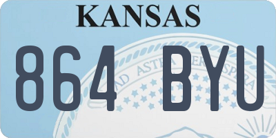 KS license plate 864BYU