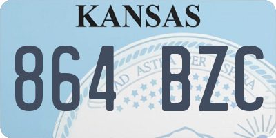 KS license plate 864BZC