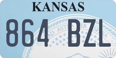 KS license plate 864BZL