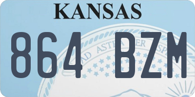 KS license plate 864BZM
