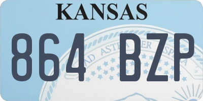 KS license plate 864BZP