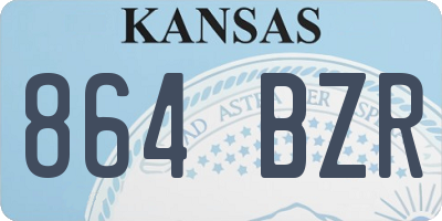 KS license plate 864BZR
