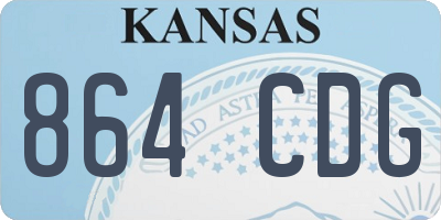 KS license plate 864CDG