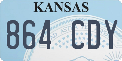 KS license plate 864CDY