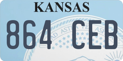 KS license plate 864CEB