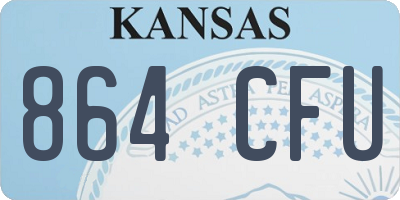 KS license plate 864CFU