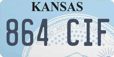 KS license plate 864CIF