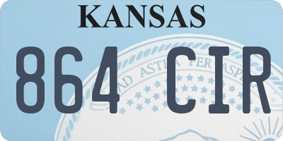 KS license plate 864CIR