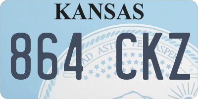 KS license plate 864CKZ