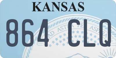 KS license plate 864CLQ