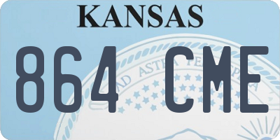 KS license plate 864CME