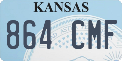 KS license plate 864CMF