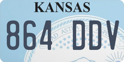 KS license plate 864DDV
