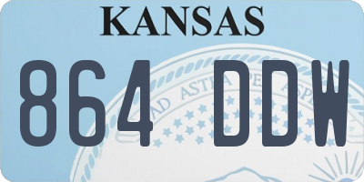 KS license plate 864DDW