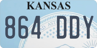 KS license plate 864DDY