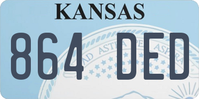 KS license plate 864DED