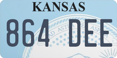 KS license plate 864DEE