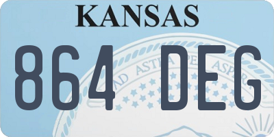 KS license plate 864DEG