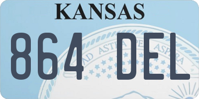 KS license plate 864DEL