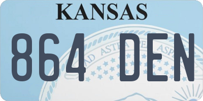 KS license plate 864DEN