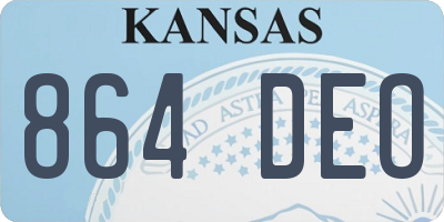 KS license plate 864DEO