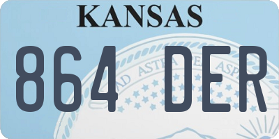 KS license plate 864DER
