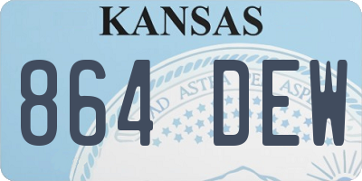 KS license plate 864DEW