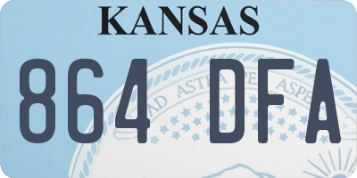KS license plate 864DFA