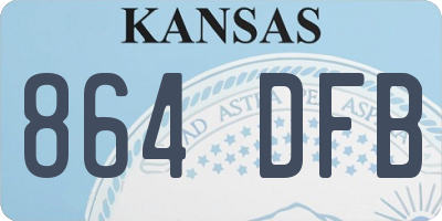 KS license plate 864DFB