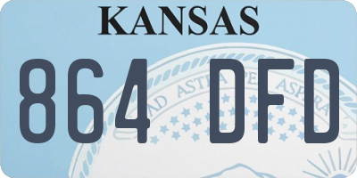 KS license plate 864DFD