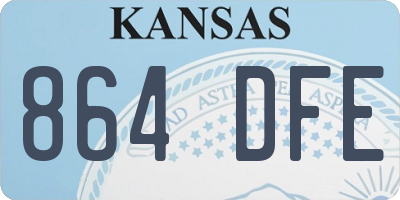 KS license plate 864DFE