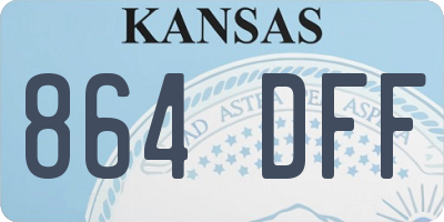 KS license plate 864DFF
