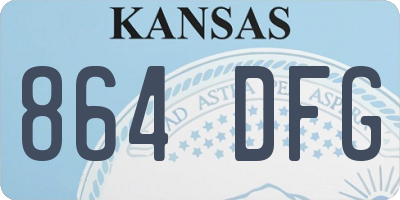 KS license plate 864DFG