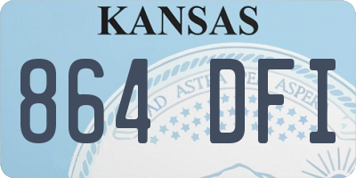 KS license plate 864DFI