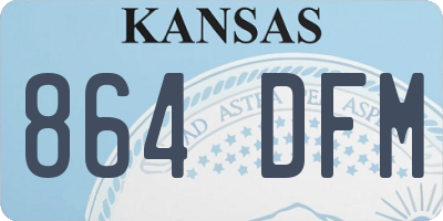 KS license plate 864DFM
