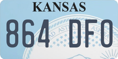 KS license plate 864DFO