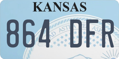 KS license plate 864DFR