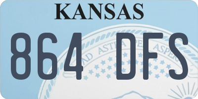 KS license plate 864DFS