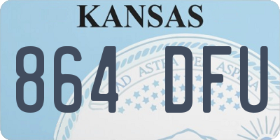 KS license plate 864DFU
