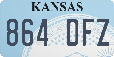 KS license plate 864DFZ