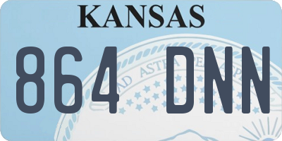 KS license plate 864DNN