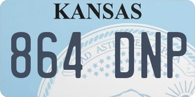 KS license plate 864DNP
