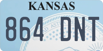 KS license plate 864DNT