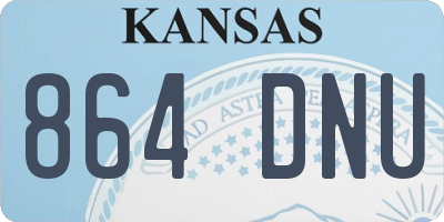 KS license plate 864DNU
