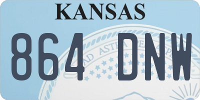 KS license plate 864DNW