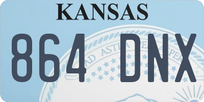 KS license plate 864DNX