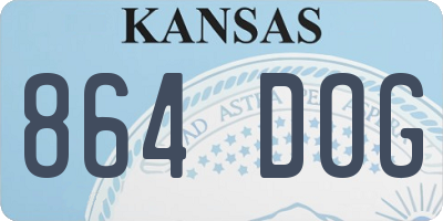 KS license plate 864DOG